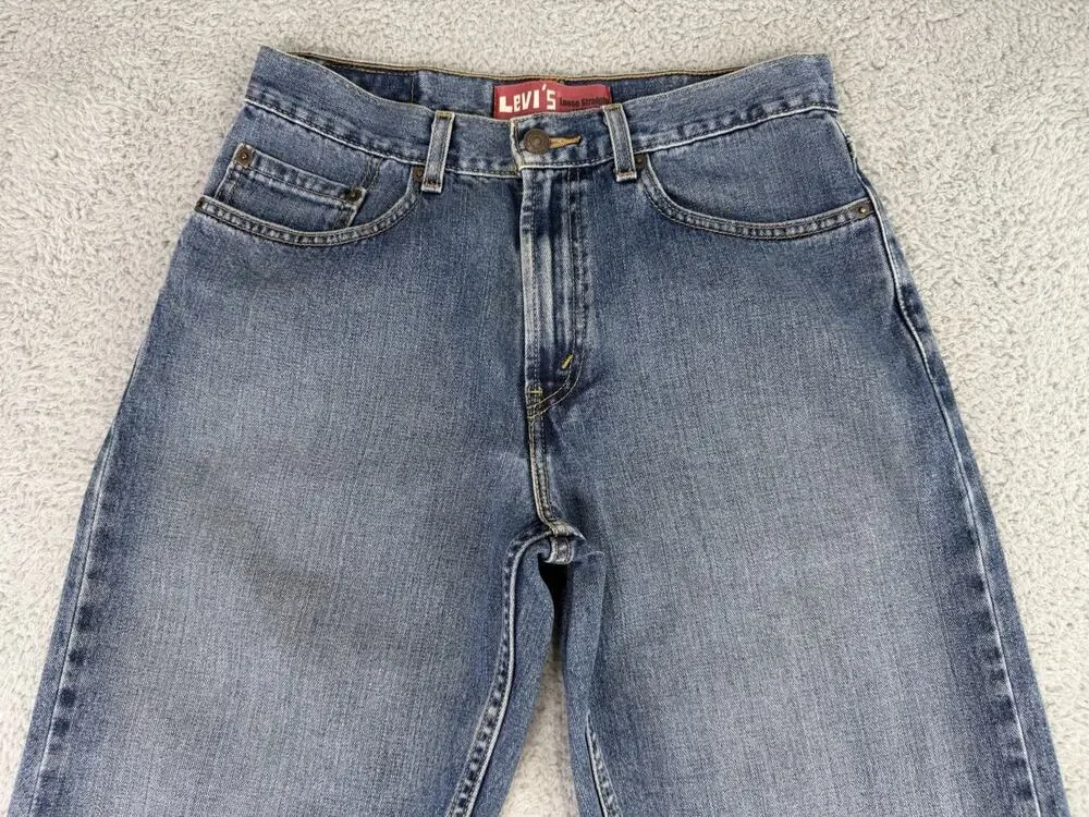 Levi Strauss 569 Blue Jeans Loose Straight Sz 29x27 Red Tag Label LOOSE STRAIGHT